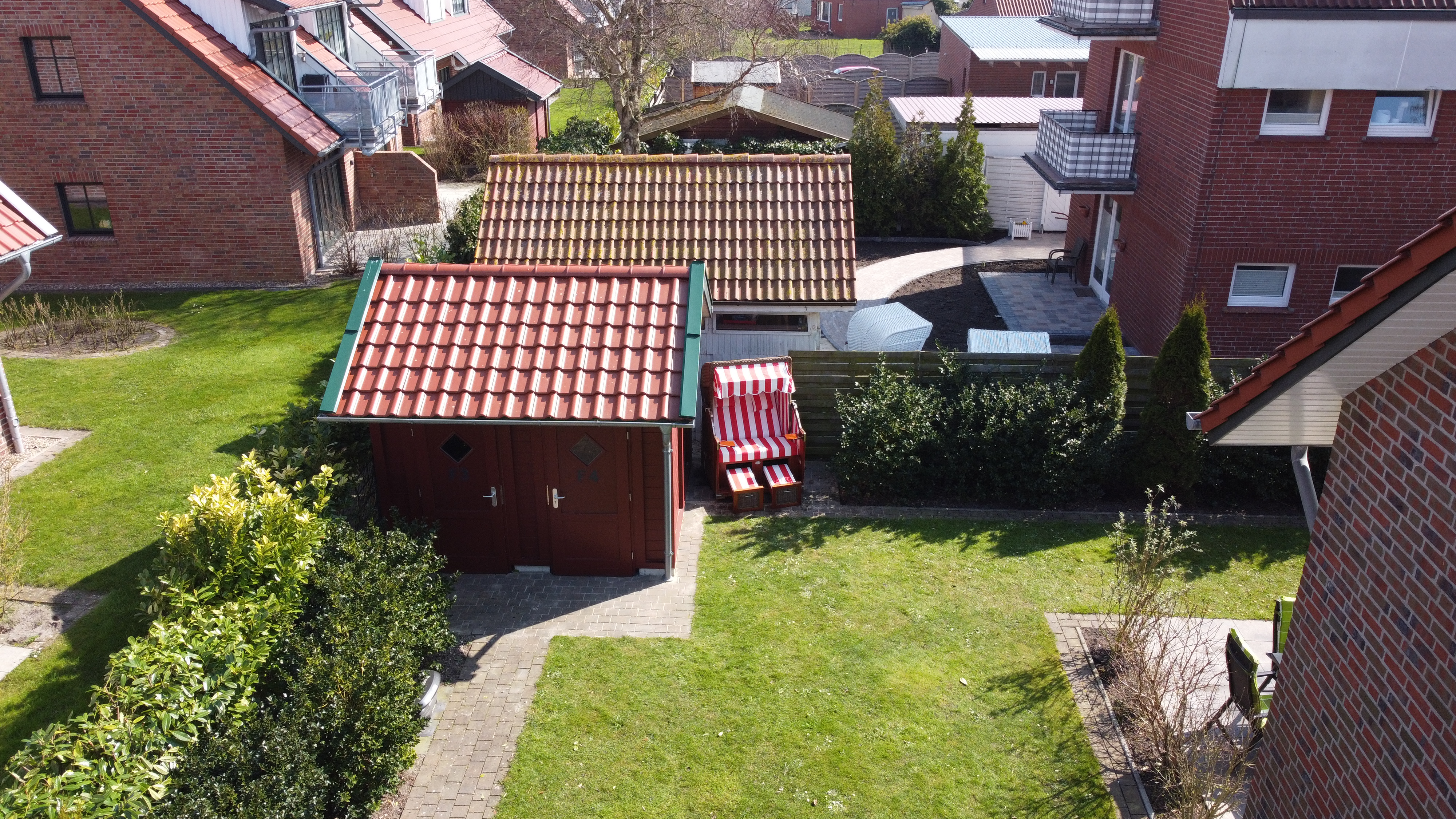 Terrasse und Außenbereich des Ferienhauses Windvogel