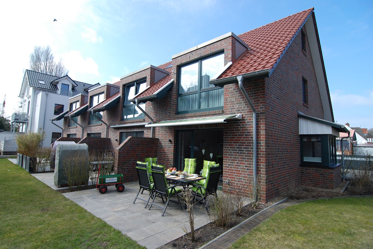 Außenansicht des Ferienhauses Windvogel auf Borkum
