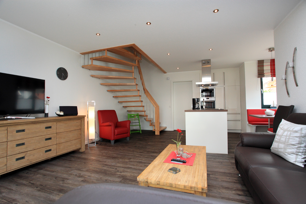 Wohnbereich im Ferienhaus Windvogel